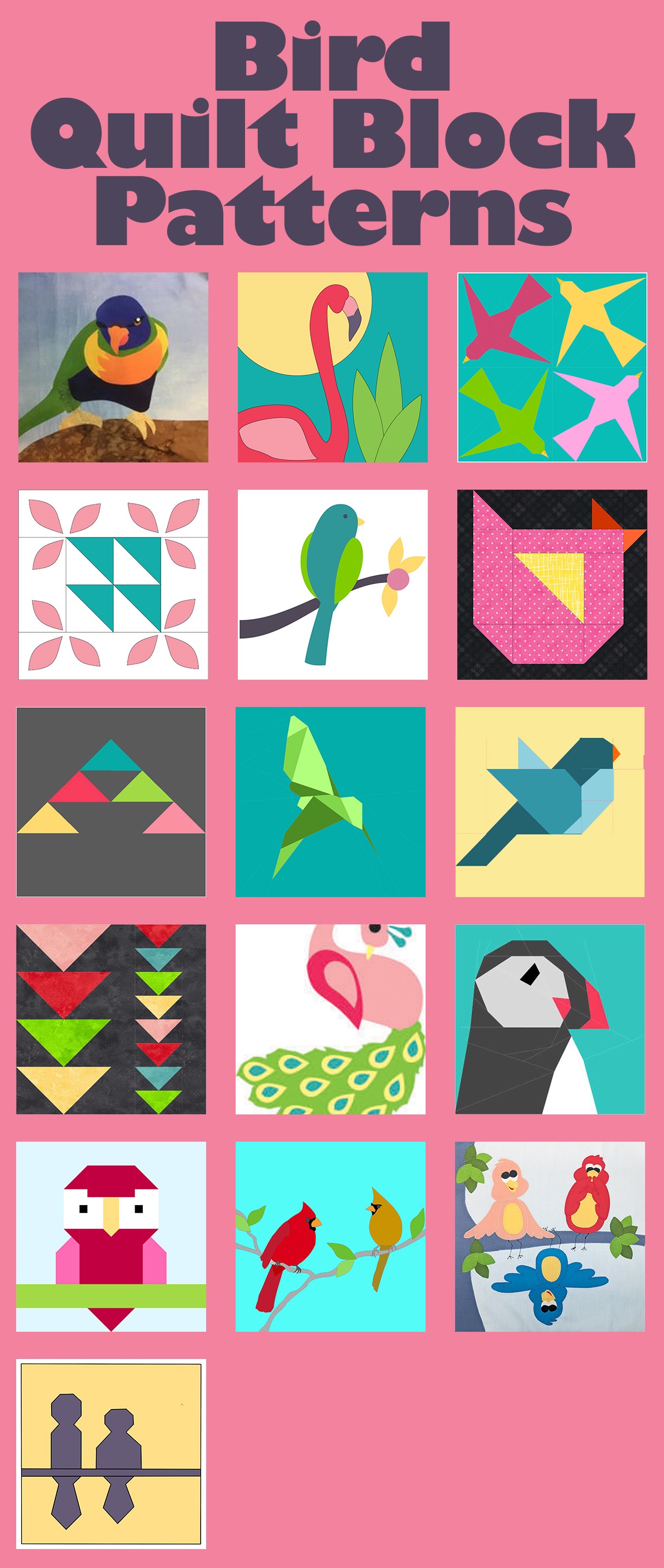 Bird Quilt Blocks - Quilt Block Mania